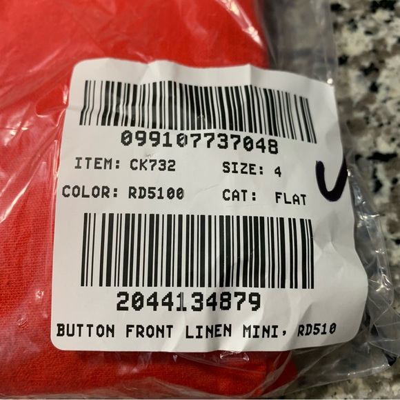 J Crew Dress 4 Linen Red - Picture 7 of 11